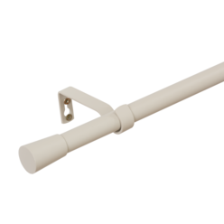 Karnisz pojedynczy KASZMIR BEŻOWY FI19 KOLEKCJA SIMPLE Z ŻABKAMI