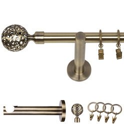 Karnisz pojedynczy nowoczesny fi 19 złoto antyk Moon