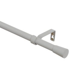 Karnisz pojedynczy SZARY FI19 KOLEKCJA SIMPLE Z ŻABKAMI