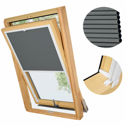 PLISA DACHOWA PLASTER MIODU DO OKNA FAKRO 78x140 TKANINA GRAFIT PROFIL BIAŁY