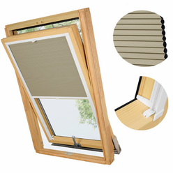 PLISA DACHOWA PLASTER MIODU DO OKNA VELUX MK08 TKANINA BEŻ PROFIL BIAŁY