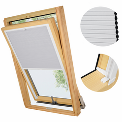 PLISA DACHOWA PLASTER MIODU DO OKNA VELUX MK08 TKANINA BIAŁA PROFIL BIAŁY