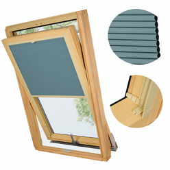 PLISA DACHOWA PLASTER MIODU DO OKNA VELUX MK08 TKANINA BŁĘKIT PROFIL BEŻ