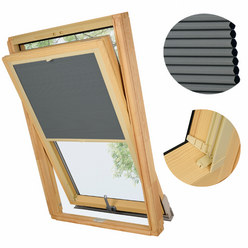 PLISA DACHOWA PLASTER MIODU DO OKNA VELUX MK08 TKANINA GRAFIT PROFIL BEŻ