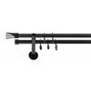 Karnisz 240 cm podwójny fi 19 czarny połysk Duncan 
