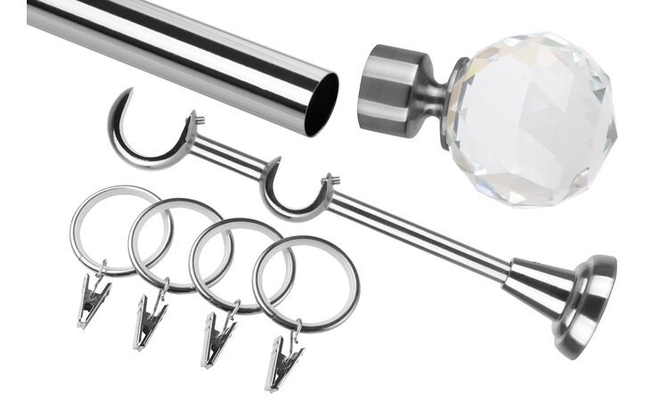 Karnisz podwójny fi 25/19 chrom mat Cylinder