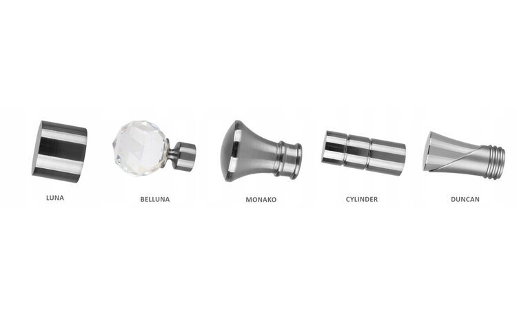 Karnisz podwójny fi 25/19 efekt stali Cylinder