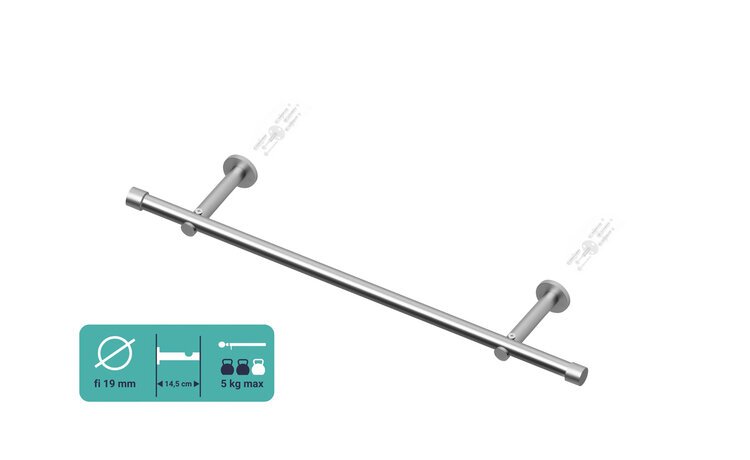 Karnisz pojedynczy LOFT fi 19 chrom mat