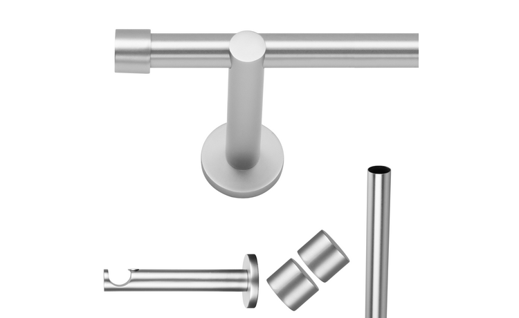 Karnisz pojedynczy LOFT fi 19 chrom mat