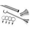 Karnisz pojedynczy metalowy fi 19 chrom mat Walec