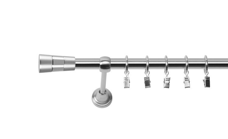 Karnisz pojedynczy metalowy fi 19 efekt stali Doris