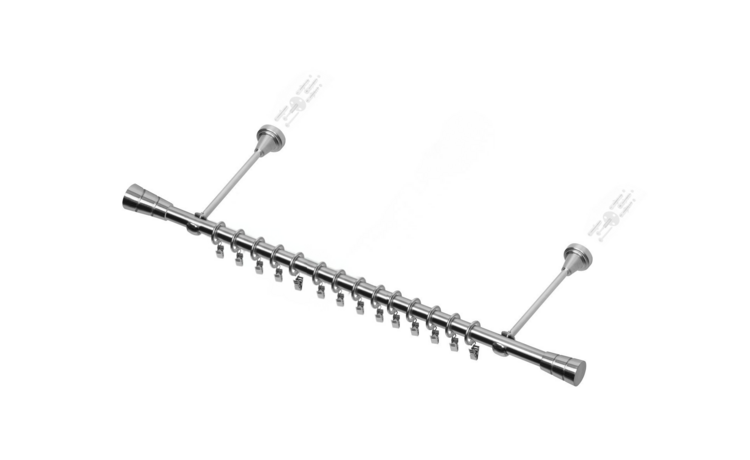 Karnisz pojedynczy metalowy fi 19 efekt stali Walec