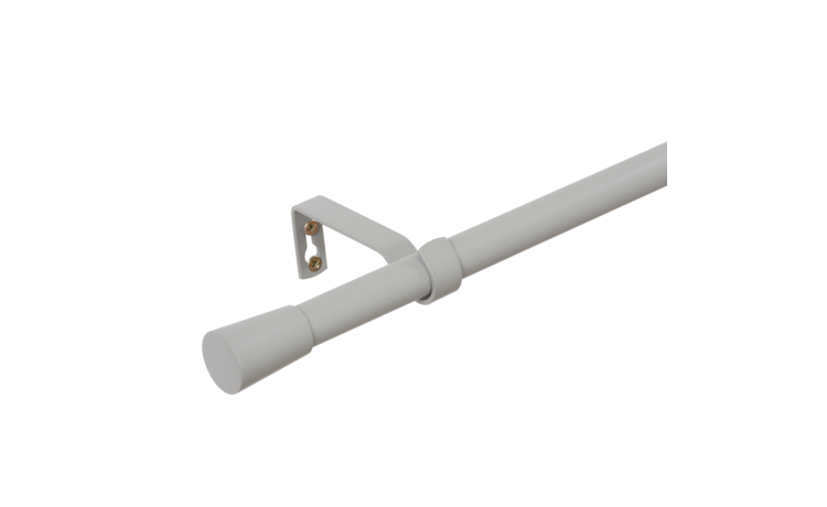 Karnisz pojedynczy SZARY FI19 KOLEKCJA SIMPLE Z ŻABKAMI