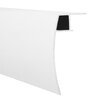 Maskownica do szyny 2+1 aluminiowej białej
