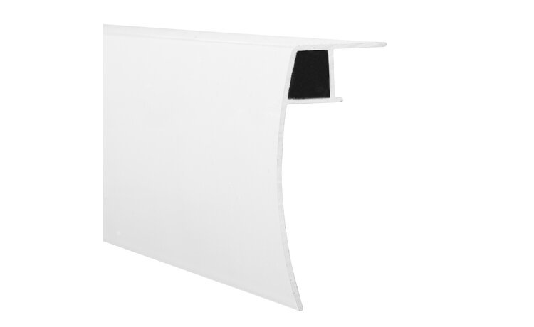 Maskownica do szyny 2+1 aluminiowej białej