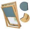 PLISA DACHOWA PLASTER MIODU DO OKNA VELUX MK06 TKANINA BŁĘKIT PROFIL SOSNA