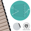 PLISA DACHOWA PLASTER MIODU DO OKNA VELUX MK06 TKANINA RÓŻ PROFIL BIAŁY