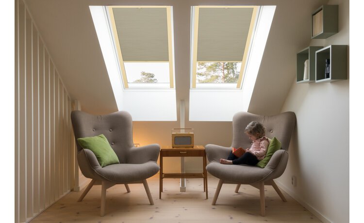 PLISA DACHOWA PLASTER MIODU DO OKNA VELUX MK08 TKANINA BEŻ PROFIL BEŻ
