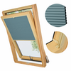 PLISA DACHOWA PLASTER MIODU DO OKNA VELUX MK08 TKANINA BŁĘKIT PROFIL BEŻ