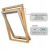 PLISA DACHOWA PLASTER MIODU DO OKNA VELUX MK08 TKANINA GRAFIT PROFIL BEŻ