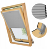 PLISA DACHOWA PLASTER MIODU DO OKNA VELUX MK08 TKANINA SZARA PROFIL SREBRNY ANODA