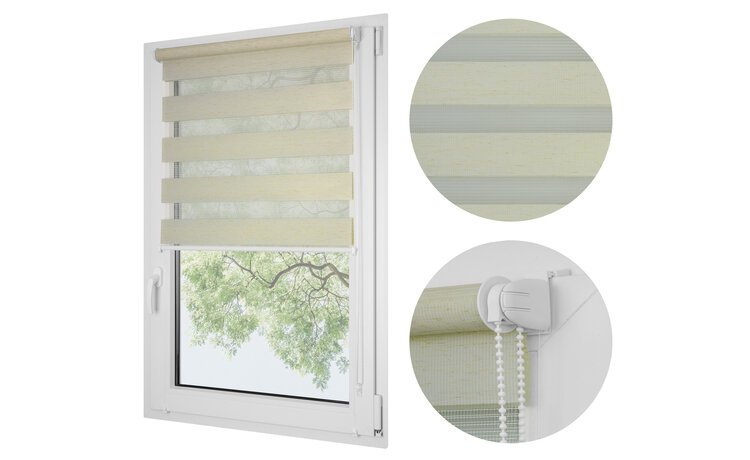 ROLETA DZIEŃ NOC SOFT BEZINWAZYJNA BEŻOWY