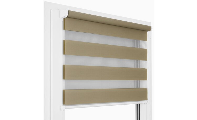 ROLETA DZIEŃ NOC SOFT BEZINWAZYJNA CIEMNO BEŻOWY