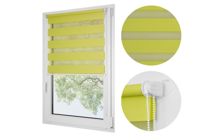 ROLETA DZIEŃ NOC SOFT BEZINWAZYJNA LIMONKOWY