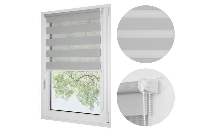 ROLETA DZIEŃ NOC SOFT BEZINWAZYJNA  STALOWY