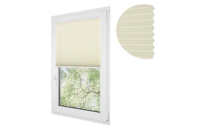Roleta plisowana klasyczna 2079MK ECRU profil Biały