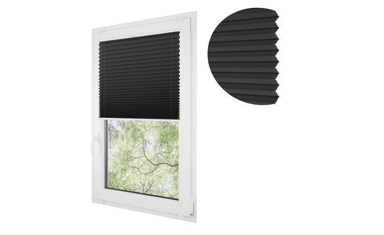 Roleta plisowana klasyczna 671MK GRAFIT profil Biały