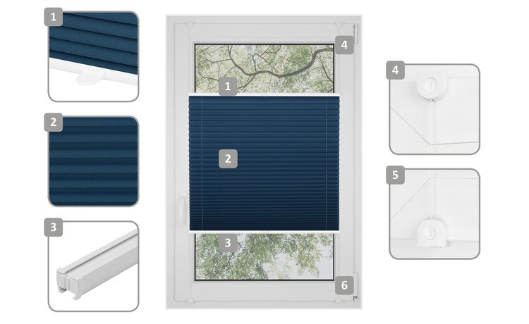 Roleta plisowana klasyczna 673MK GRANAT profil Biały