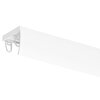 Szyna 2+1 aluminiowa biała podwójna z maskownicą i agrafkami