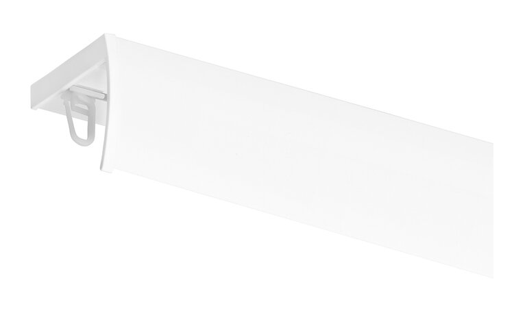 Szyna 2+1 aluminiowa biała pojedyncza z maskownicą i agrafkami
