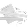 Szyna 2+1 aluminiowa biała pojedyncza z maskownicą i agrafkami