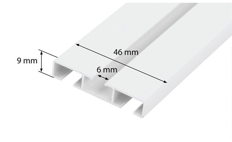 Szyna 2+1 aluminiowa biała pojedyncza/podwójna