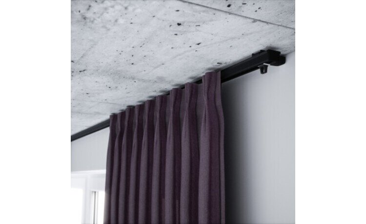 Szyna aluminiowa czarna pojedyncza z żabkami