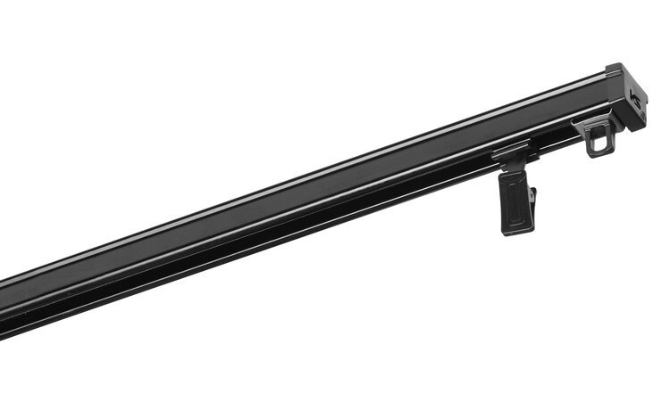 Szyna aluminiowa czarna pojedyncza z żabkami