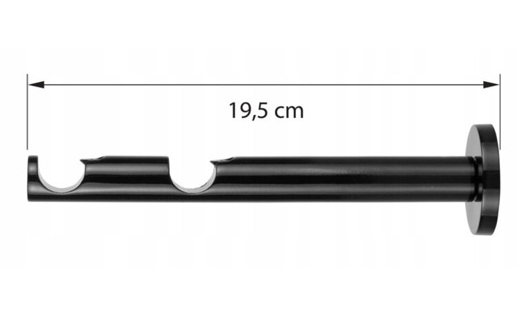 Wspornik prosty podwójny chrom mat fi 19
