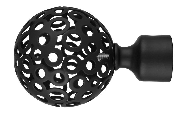 Zakończenie do karnisza fi 19 Moon czarny mat - 2szt