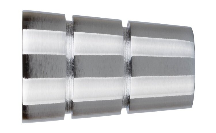 Zakończenie do karnisza fi 19 Walec Basic efekt stali - 2szt