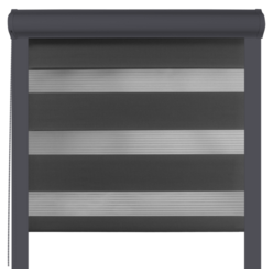 Roleta dzień noc w kasecie aluminiowej Czarna
