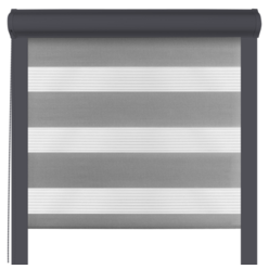 Roleta dzień noc w kasecie aluminiowej Szary