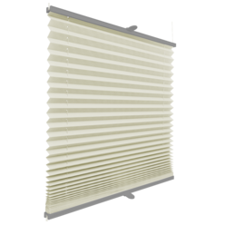 Roleta plisowana klasyczna 2079MK ECRU profil Srebrny