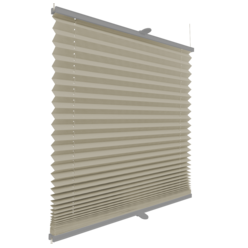 Roleta plisowana klasyczna 555MK BEŻ profil Srebrny