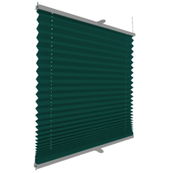 Roleta plisowana klasyczna 674MK BUTELKOWA ZIELEŃ profil Srebrny