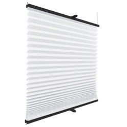 Roleta plisowana klasyczna Biała profil Antracytowy 