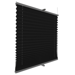 Roleta plisowana klasyczna Czarna profil Szary