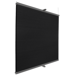 Roleta plisowana plaster miodu black profil szary