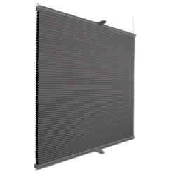 Roleta plisowana plaster miodu graphite profil srebrny